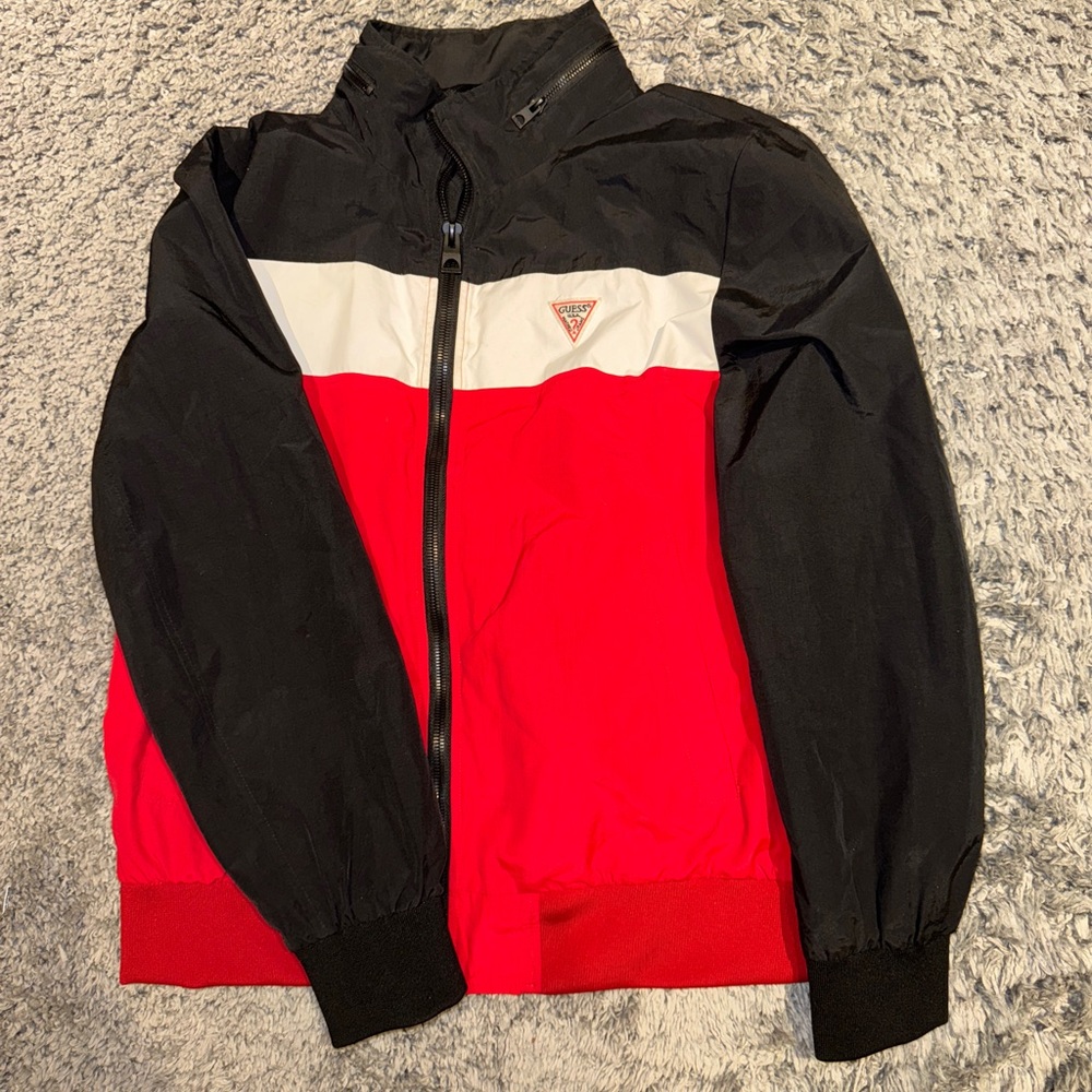 Guess Tri-Color Zip-Up Jacket
